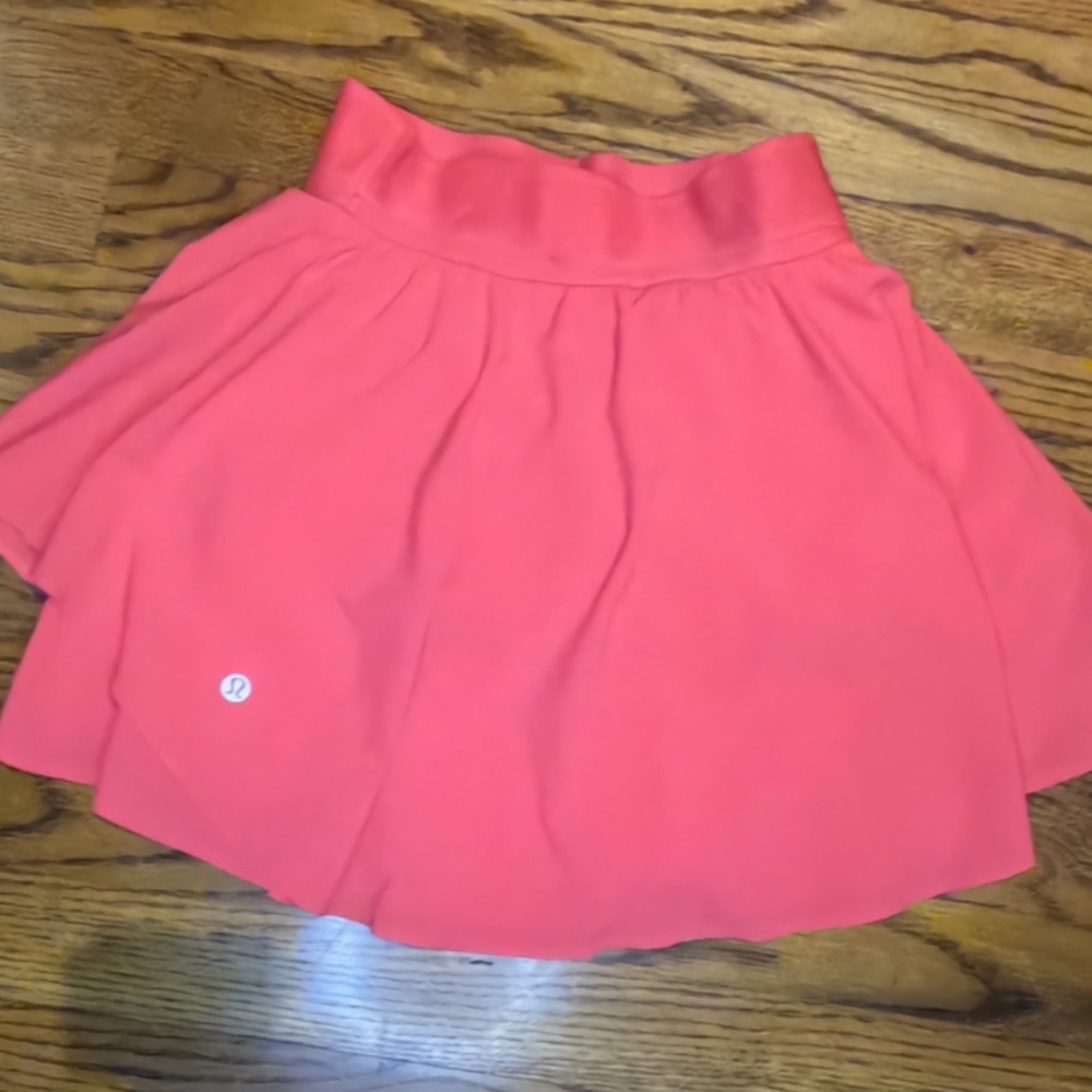 Pink lululemon court Rival high-rise skirt mesh